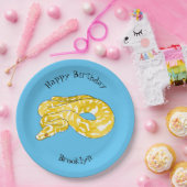 Afbeelding van de Birmese pythonslang cartoon Papieren Bordje (Feest)