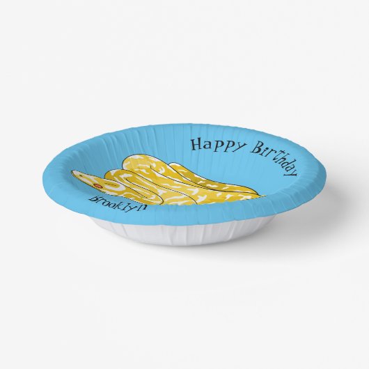 Afbeelding van de Birmese pythonslang cartoon Papieren Kommen (Gebogen)