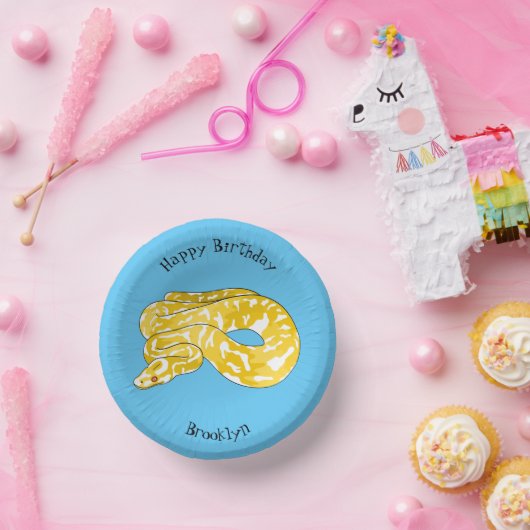 Afbeelding van de Birmese pythonslang cartoon Papieren Kommen (Feest)