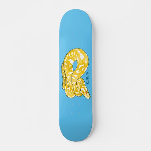 Afbeelding van de Birmese pythonslang cartoon Persoonlijk Skateboard (Voorkant)