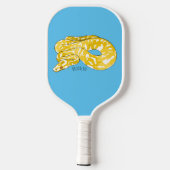 Afbeelding van de Birmese pythonslang cartoon Pickleball Paddle (Achterkant)