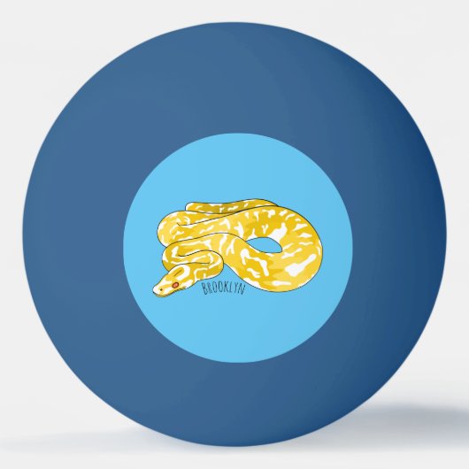 Afbeelding van de Birmese pythonslang cartoon Pingpongbal (Voorkant)