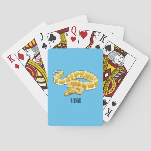 Afbeelding van de Birmese pythonslang cartoon Pokerkaarten (Achterkant)