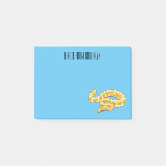 Afbeelding van de Birmese pythonslang cartoon Post-it® Notes (Voorkant)
