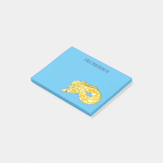Afbeelding van de Birmese pythonslang cartoon Post-it® Notes (Schuin)