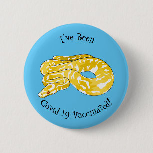 Afbeelding van de Birmese pythonslang cartoon Ronde Button 5,7 Cm