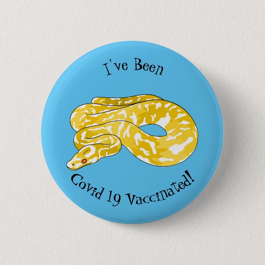 Afbeelding van de Birmese pythonslang cartoon Ronde Button 5,7 Cm (Voorkant)