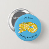Afbeelding van de Birmese pythonslang cartoon Ronde Button 5,7 Cm (Voorkant /achterkant)