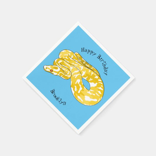 Afbeelding van de Birmese pythonslang cartoon Servet (Hoek)