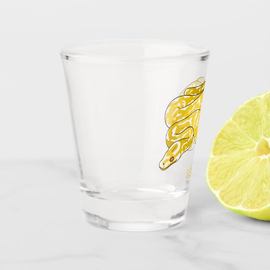 Afbeelding van de Birmese pythonslang cartoon Shot Glas (Links)