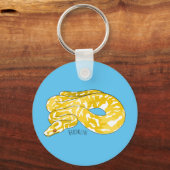 Afbeelding van de Birmese pythonslang cartoon Sleutelhanger (Voorkant)
