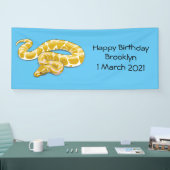 Afbeelding van de Birmese pythonslang cartoon Spandoek (Beurs)