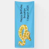 Afbeelding van de Birmese pythonslang cartoon Spandoek (Verticaal)