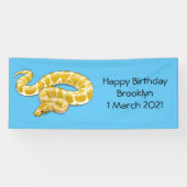 Afbeelding van de Birmese pythonslang cartoon Spandoek (Horizontaal)