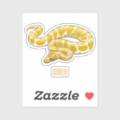 Afbeelding van de Birmese pythonslang cartoon Sticker (Vel)