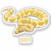 Afbeelding van de Birmese pythonslang cartoon Sticker (Voorkant)