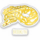 Afbeelding van de Birmese pythonslang cartoon Sticker (Voorkant)