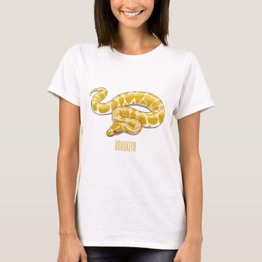 Afbeelding van de Birmese pythonslang cartoon T-shirt (Voorkant)