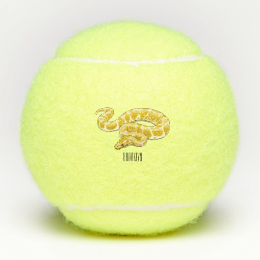 Afbeelding van de Birmese pythonslang cartoon Tennisballen (Voorkant)
