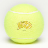 Afbeelding van de Birmese pythonslang cartoon Tennisballen (Achterkant)