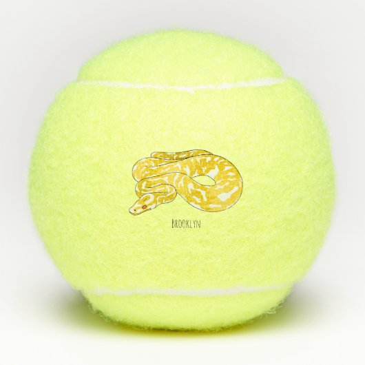 Afbeelding van de Birmese pythonslang cartoon Tennisballen (Voorkant)