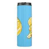 Afbeelding van de Birmese pythonslang cartoon Thermosbeker (Achterkant)