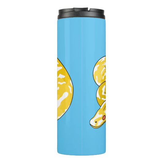 Afbeelding van de Birmese pythonslang cartoon Thermosbeker (Achterkant)