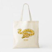 Afbeelding van de Birmese pythonslang cartoon Tote Bag (Achterkant)