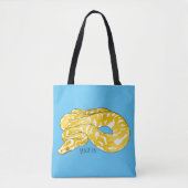 Afbeelding van de Birmese pythonslang cartoon Tote Bag (Voorkant)
