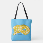 Afbeelding van de Birmese pythonslang cartoon Tote Bag (Achterkant)