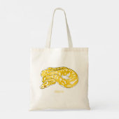 Afbeelding van de Birmese pythonslang cartoon Tote Bag (Achterkant)