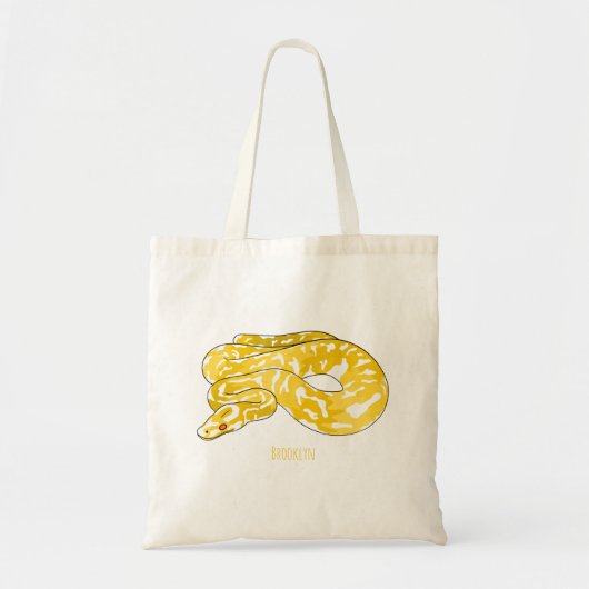 Afbeelding van de Birmese pythonslang cartoon Tote Bag (Voorkant)