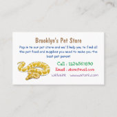 Afbeelding van de Birmese pythonslang cartoon Visitekaartje (Voorkant)