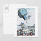 Afbeelding van de broers van de Montgolfier-luchtb Briefkaart (Voorkant / Achterkant)