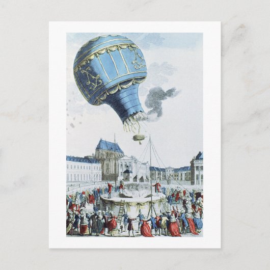 Afbeelding van de broers van de Montgolfier-luchtb Briefkaart (Voorkant)