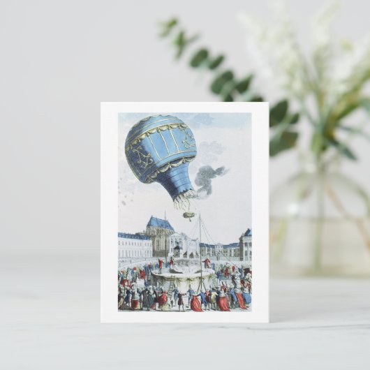 Afbeelding van de broers van de Montgolfier-luchtb Briefkaart (Staand voorkant)