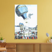 Afbeelding van de broers van de Montgolfier-luchtb Canvas Afdruk (Insitu (Woonkamer))