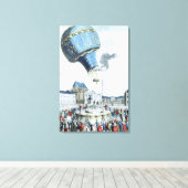 Afbeelding van de broers van de Montgolfier-luchtb Canvas Afdruk (Insitu (Houten vloer))