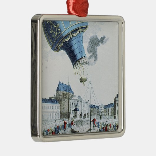 Afbeelding van de broers van de Montgolfier-luchtb Metalen Ornament (Rechts)
