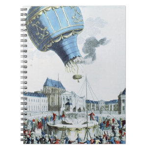 Afbeelding van de broers van de Montgolfier-luchtb Notitieboek