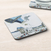 Afbeelding van de broers van de Montgolfier-luchtb Onderzetter (Linkerzijde)