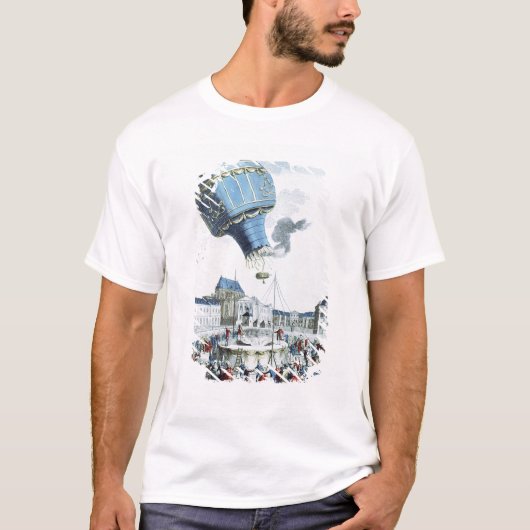 Afbeelding van de broers van de Montgolfier-luchtb T-shirt (Voorkant)