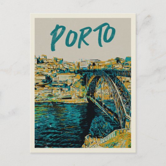 Afbeelding van de brug over de Porto Douro Portuga Briefkaart (Voorkant)