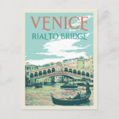 Afbeelding van de brug van Venice Rialto Italië Br Briefkaart (Voorkant)