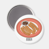 Afbeelding van de cartoon Churo Magneet (Voorkant / Achterkant)