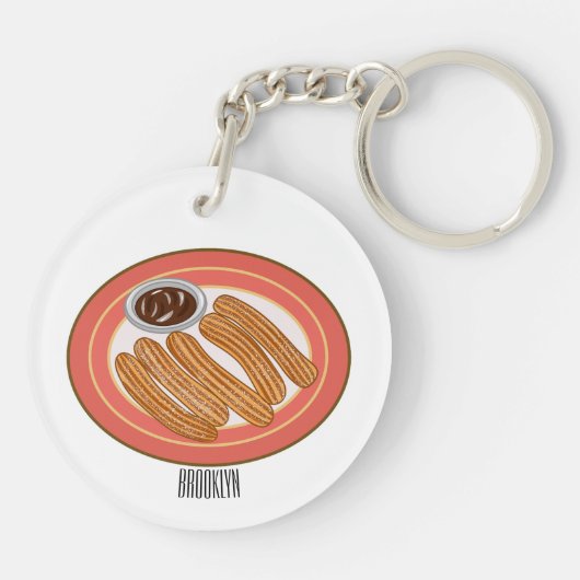 Afbeelding van de cartoon Churo Sleutelhanger (Achterkant)