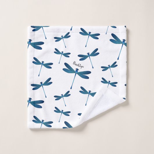 Afbeelding van de cartoon Dragonfly Bad Handdoek (Wasdoekje)