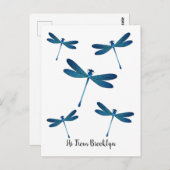 Afbeelding van de cartoon Dragonfly Briefkaart (Voorkant / Achterkant)