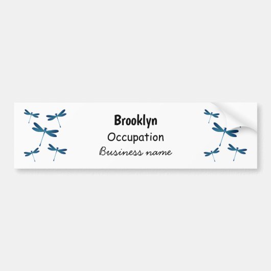 Afbeelding van de cartoon Dragonfly Bumpersticker (Voorkant)