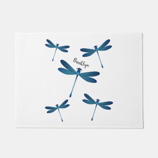 Afbeelding van de cartoon Dragonfly Deurmat (Voorkant)